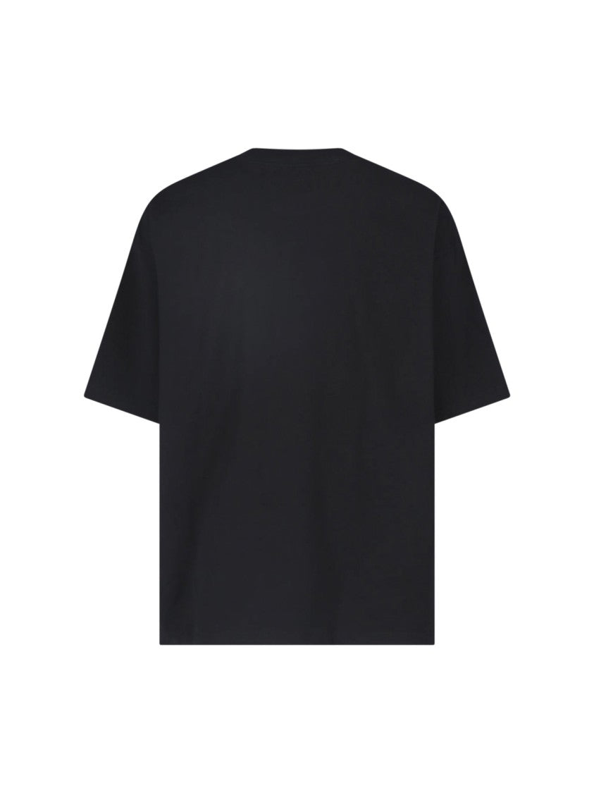 Maison Mihara Yasuhiro Black Printed Cotton T-Shirt