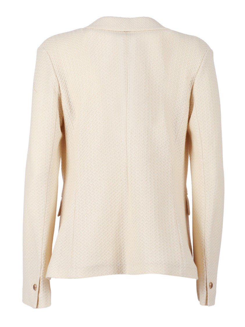 Circolo 1901 Textured Cotton Slim Fit Jacket