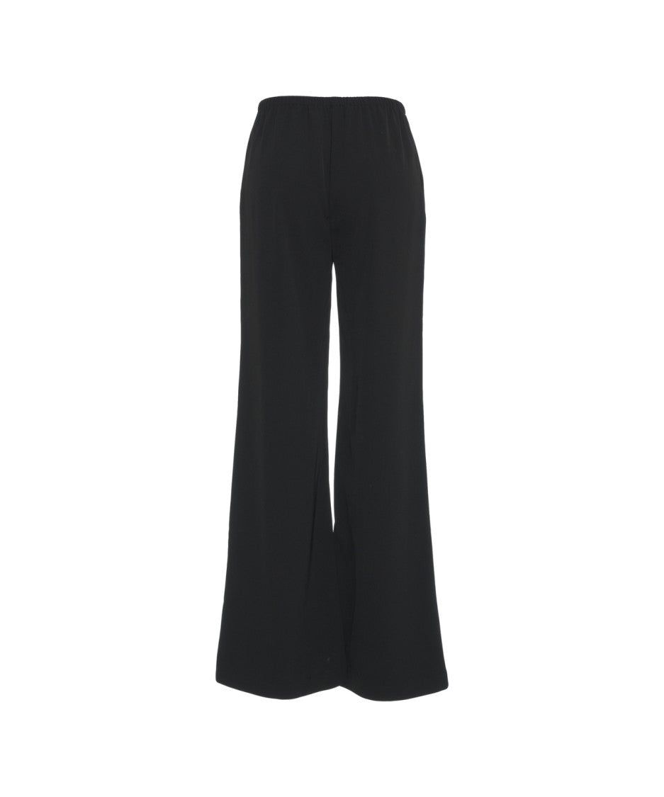Viktoria Chan Wide-Leg Palazzo Pants With Rhinestone Embellishments