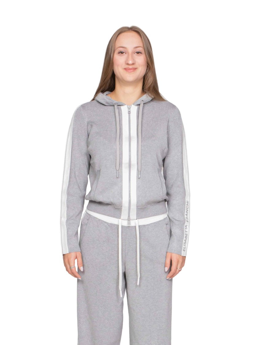Elisabetta Franchi Zip-Up Hoodie And Wide-Leg Track Pants Set
