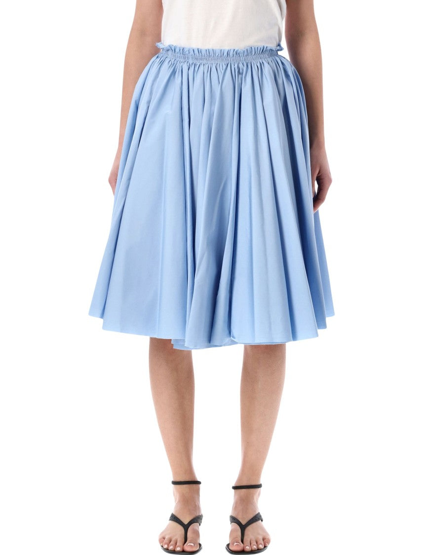 Ami Paris Corolla Flared Corolla Cotton Midi Skirt