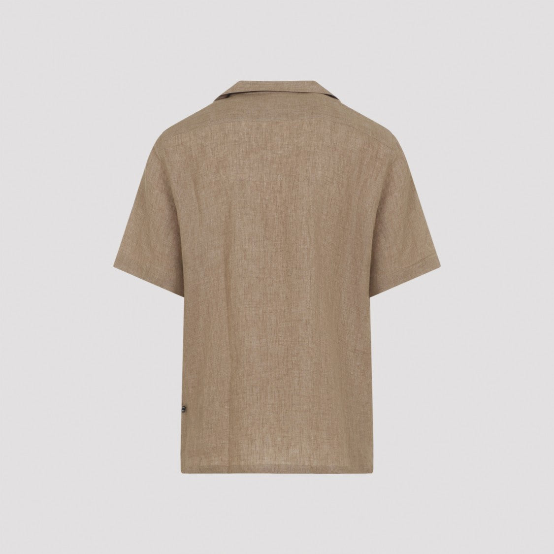 Brioni Premium Linen Short-Sleeve Shirt With Classic Camp Collar