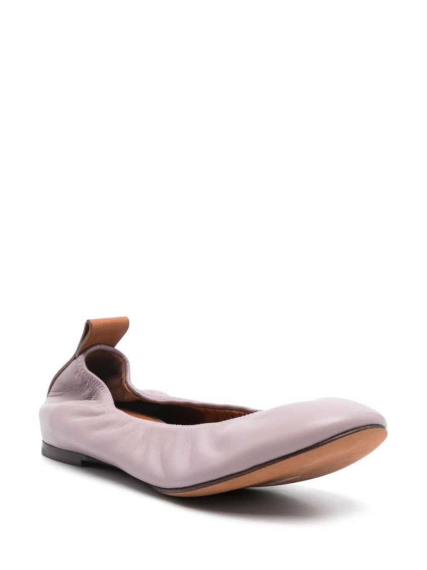 Lanvin Smooth Grain Calf Leather Slip-On Flats