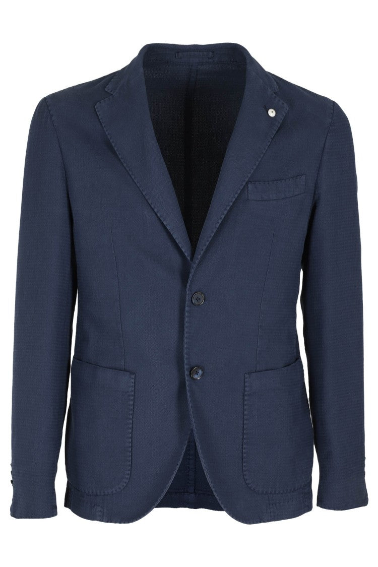 L.B.M. Tailored Blue Jacket With Pointed Lapels