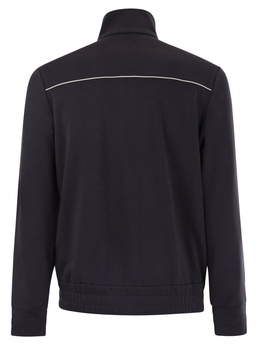 Moncler Cotton And Modal Sweatshirt With Zip