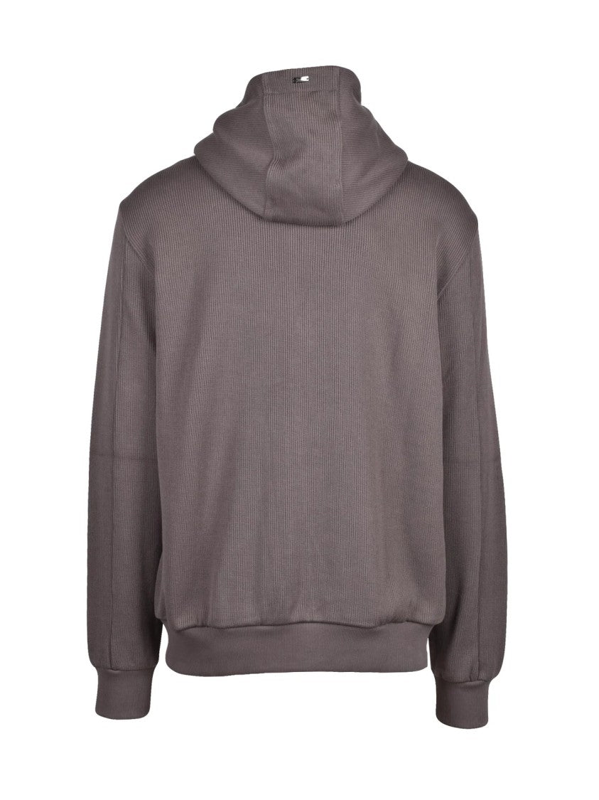 Herno Resort Unlined Grey Cotton Jacket With Zip Closure And Functional Pockets