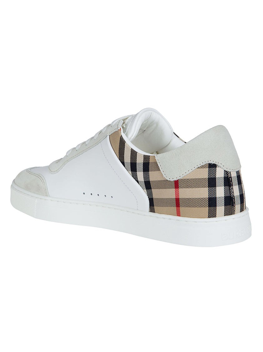 Burberry Low-Top Sneakers With Suede Accents And Check Detail