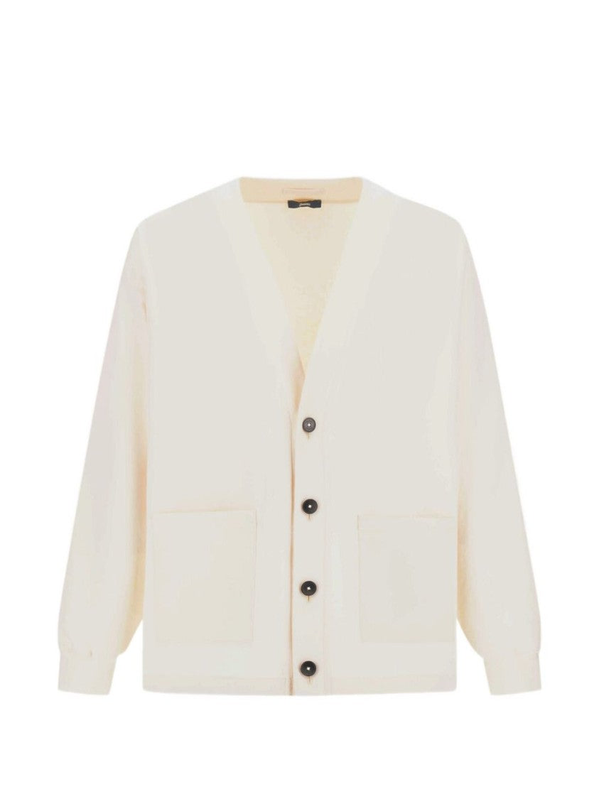 Herno Off-White Minimalist Cardigan Vest Jacket