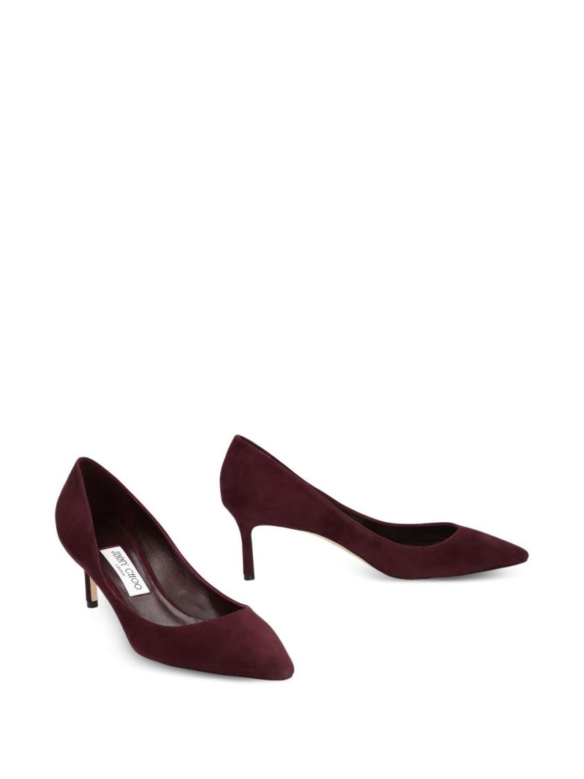 Jimmy Choo Pointed Toe High Heel Pumps In Deep Burgundy
