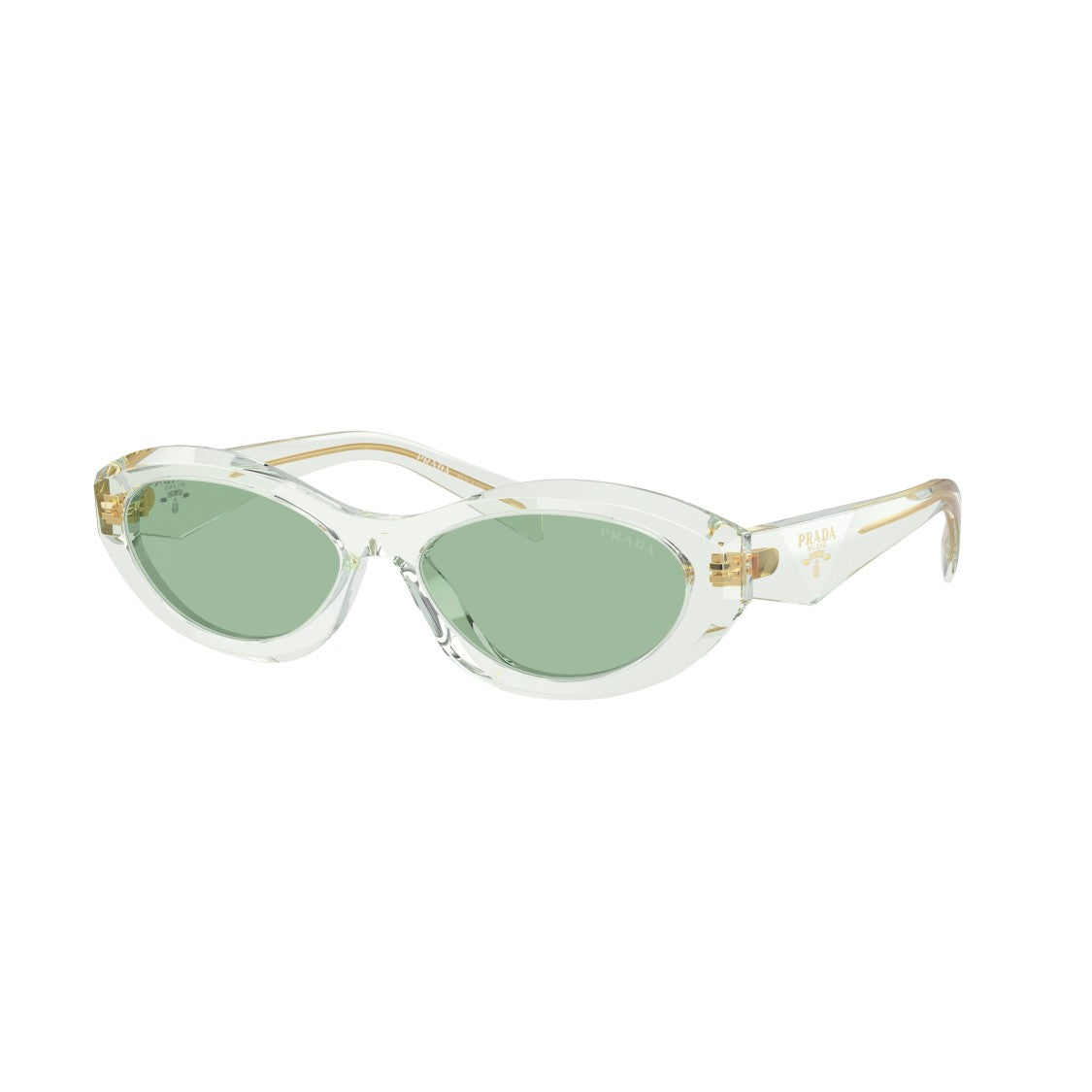 Prada 0Pr 26Zs Translucent Acetate Oval Sunglasses
