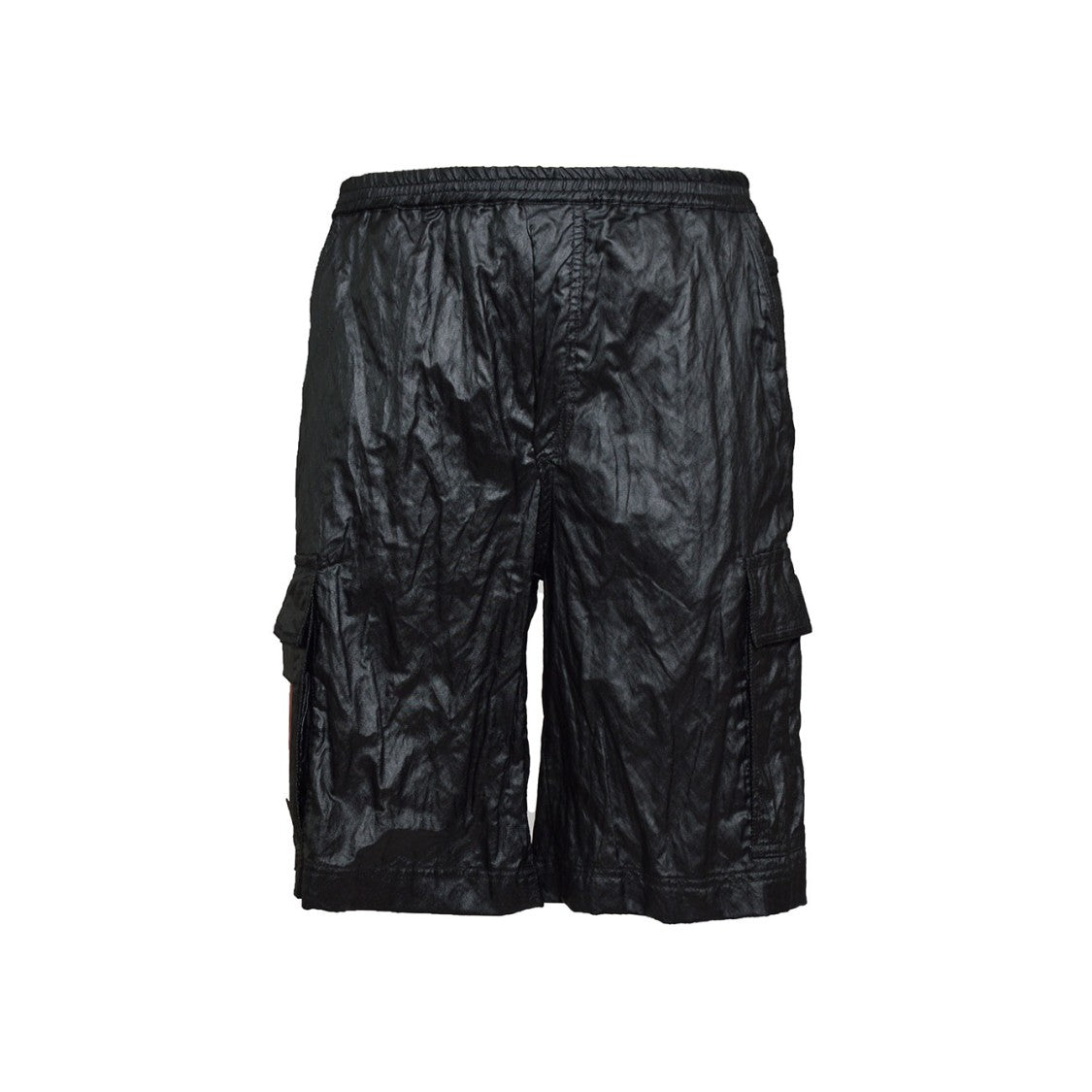 44 Label Group Stress Cargo Bermuda Shorts In Black Viscose