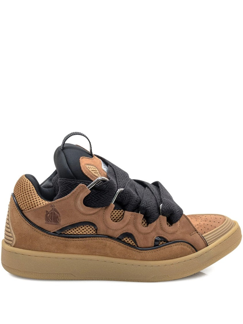 Lanvin Brown Curb Sneakers Calf Leather Sneakers