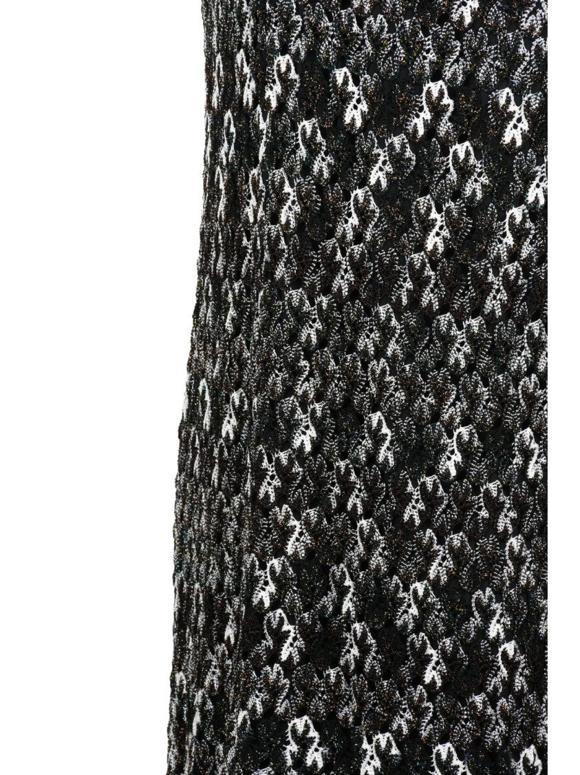 Missoni Long Knit Skirt With Textured Luminous Effect