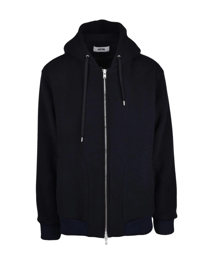 Grifoni Wool-Blend Fleece Zip Jacket