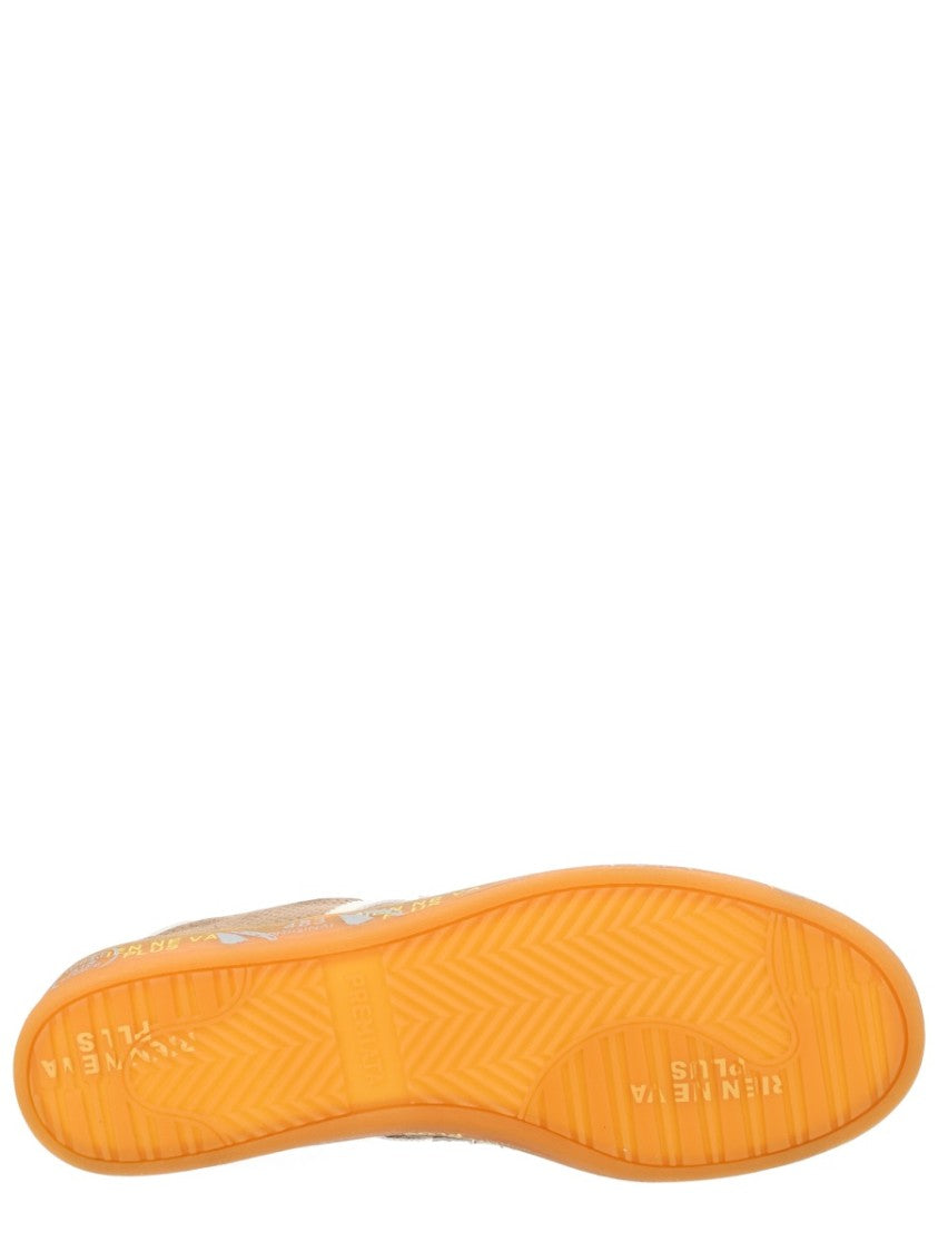 Premiata Taupe Bonnie Suede Perforated Sneakers