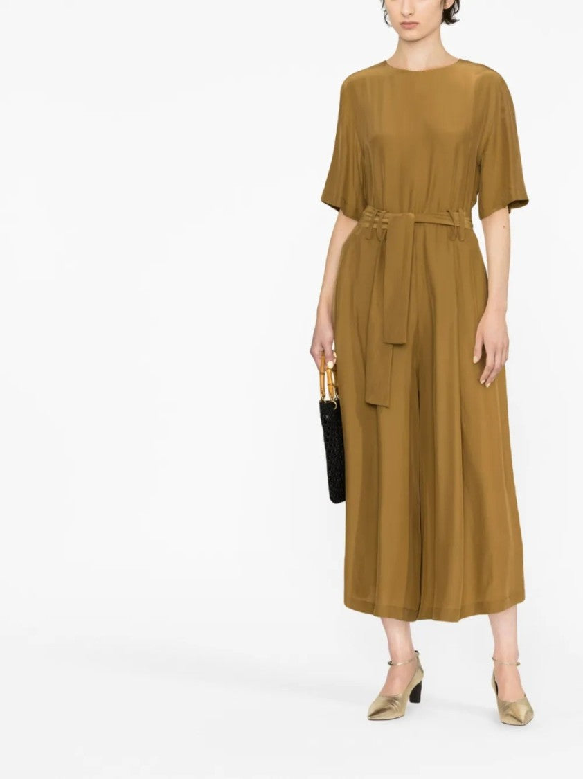 Fabiana Filippi Jumpsuit With Belted Waist And Flared Legs