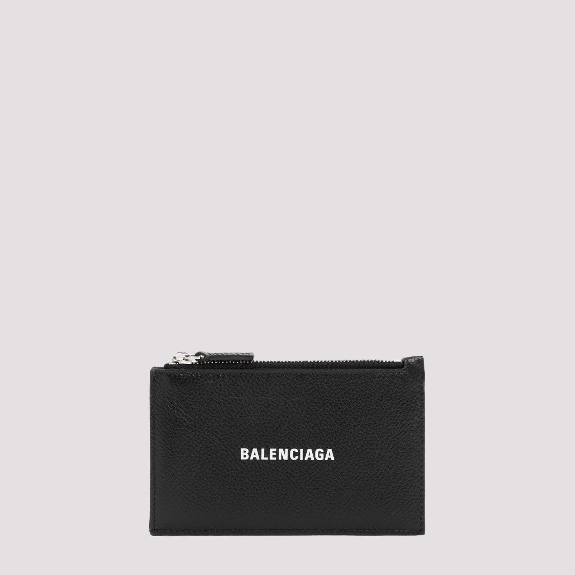 Balenciaga Black Leather Wallet With Logo