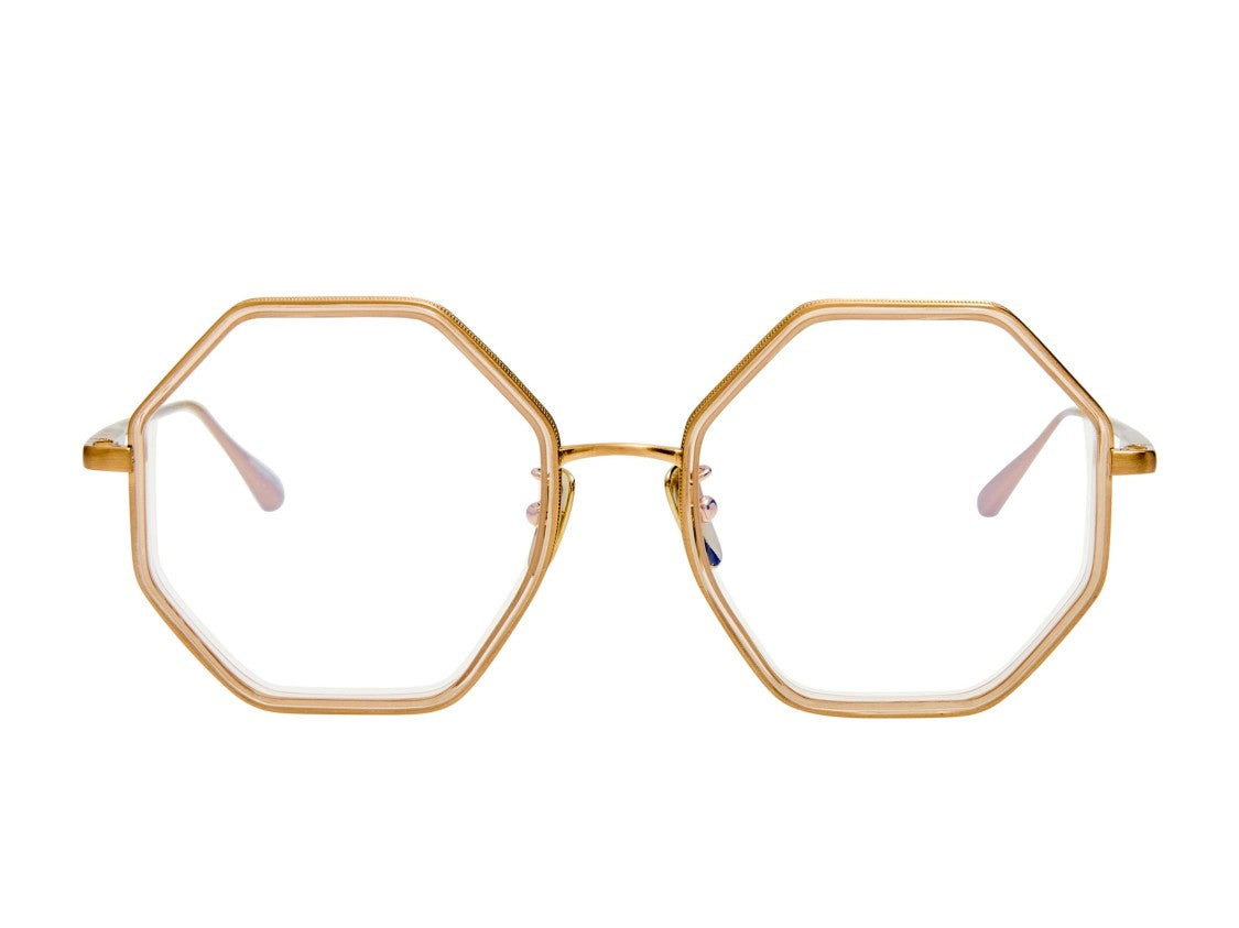 Linda Farrow Gold Lfl1709 Geometric Octagonal Eyeglasses