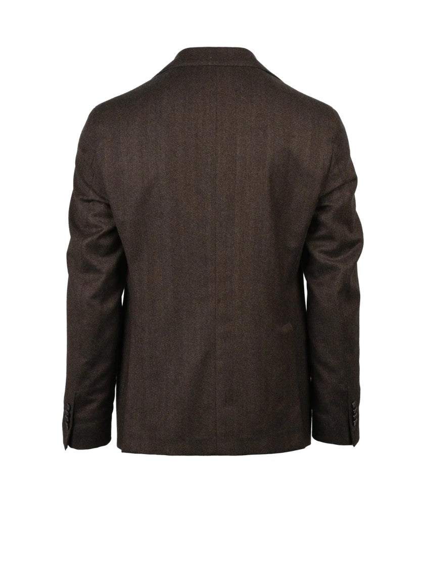 L.B.M. 1911 Brown Unlined Tailored Wool-Blend Suit