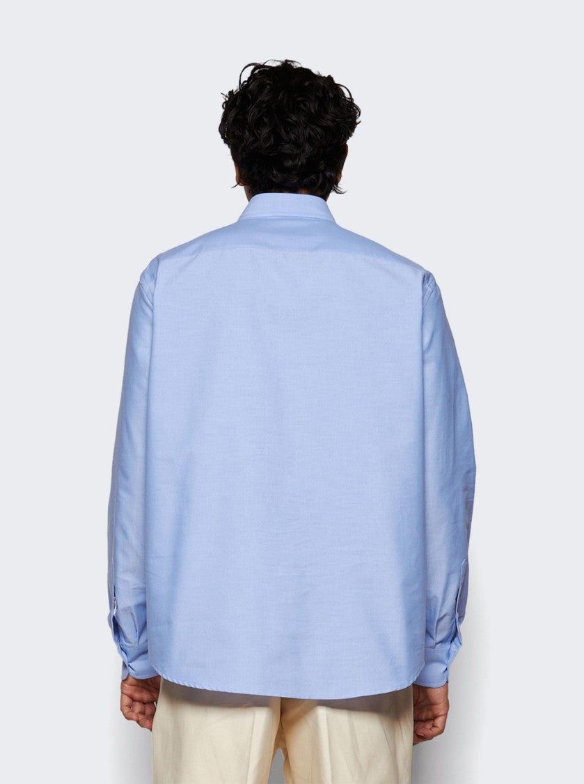 Valentino Camicia Maniche Lunghe Celeste