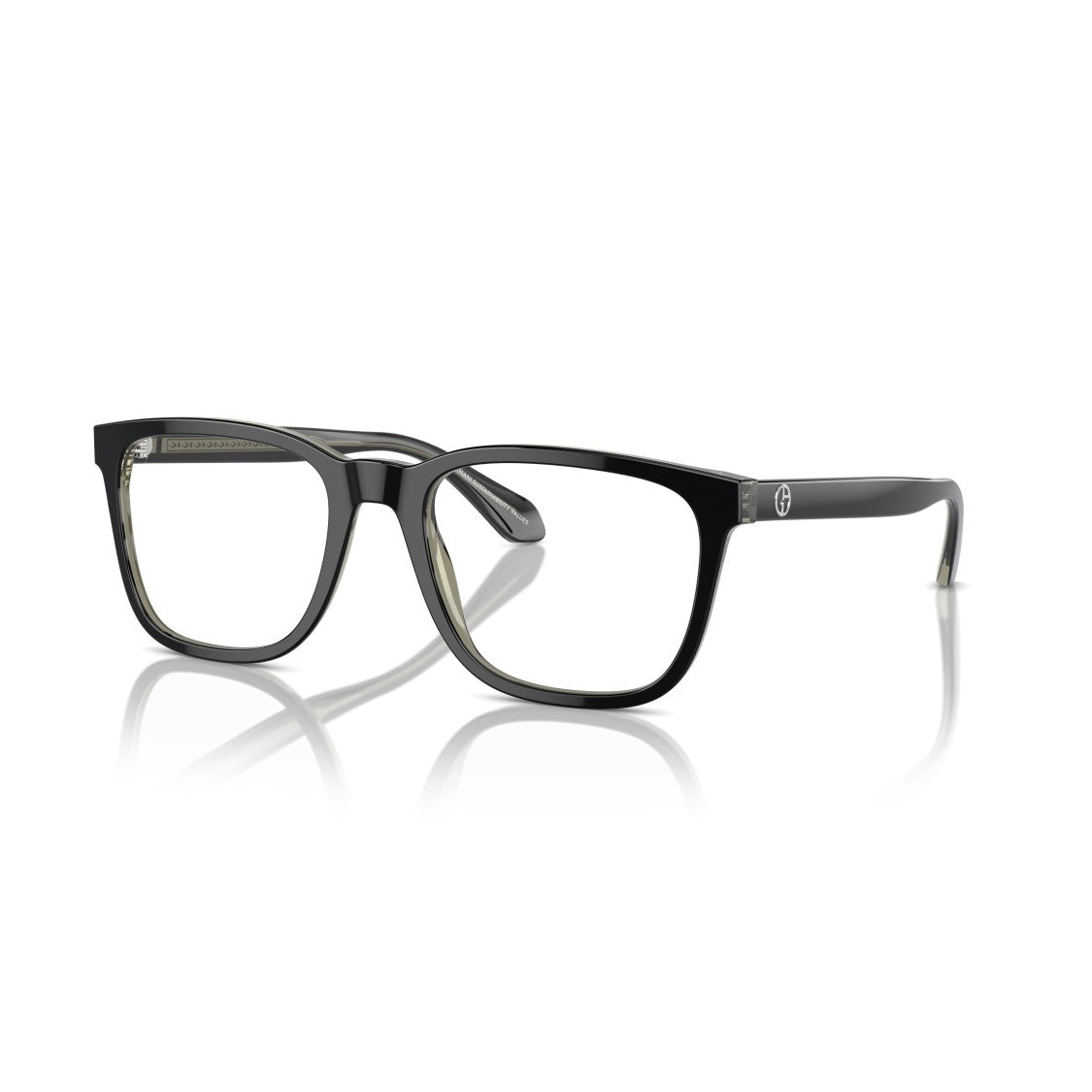 Giorgio Armani 0Ar7255 Rectangular Acetate Eyeglasses With Translucent Arms