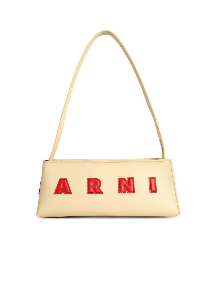 Marni Museo Baguette' Cream Leather Bag