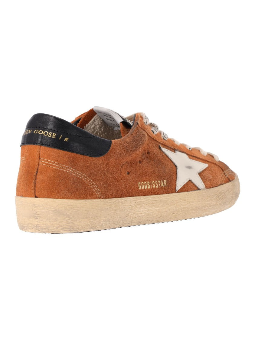 Golden Goose Brown Calf Suede Low-Top Sneakers