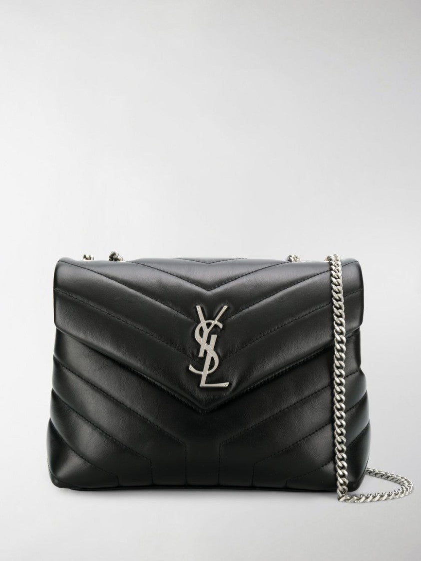 Saint Laurent Small Handbag With Quilted Chevron Design