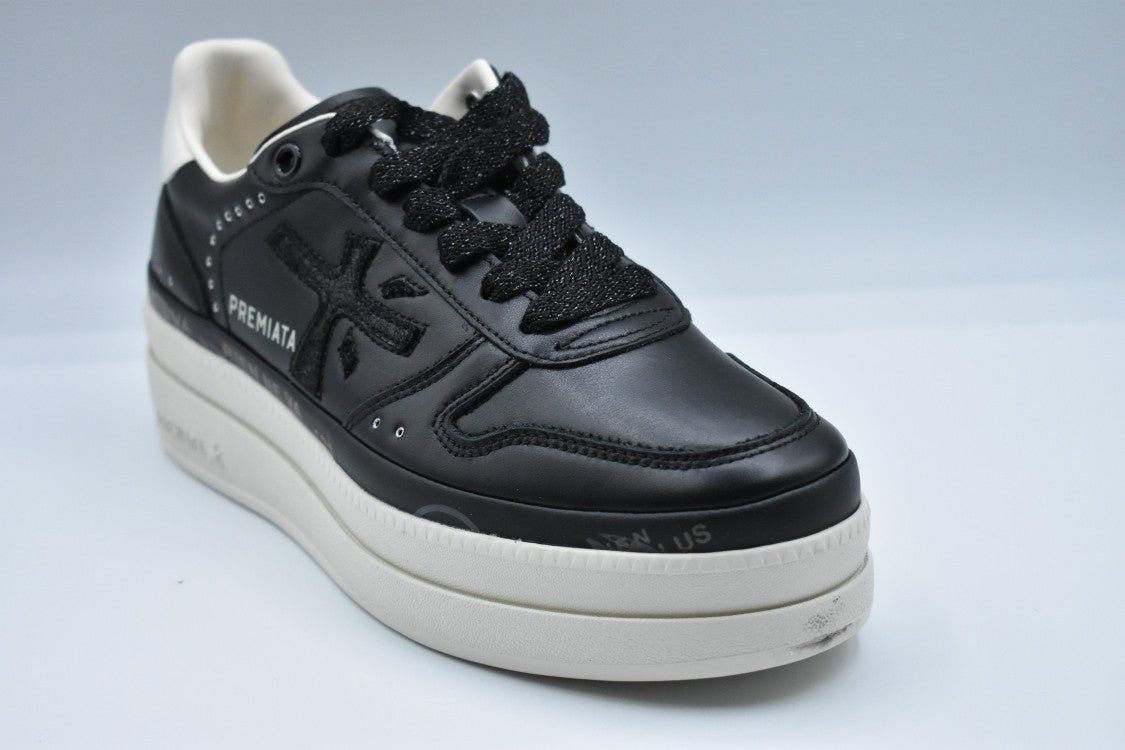 Premiata Classic Black Sneakers With Cushioned Insole