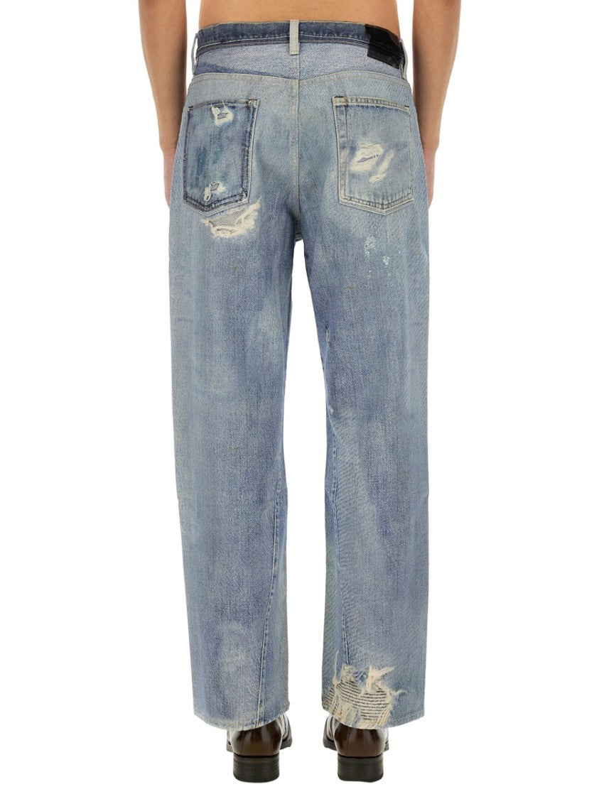 Our Legacy Third Cut Distressed Relaxed Fit Denim Jeans