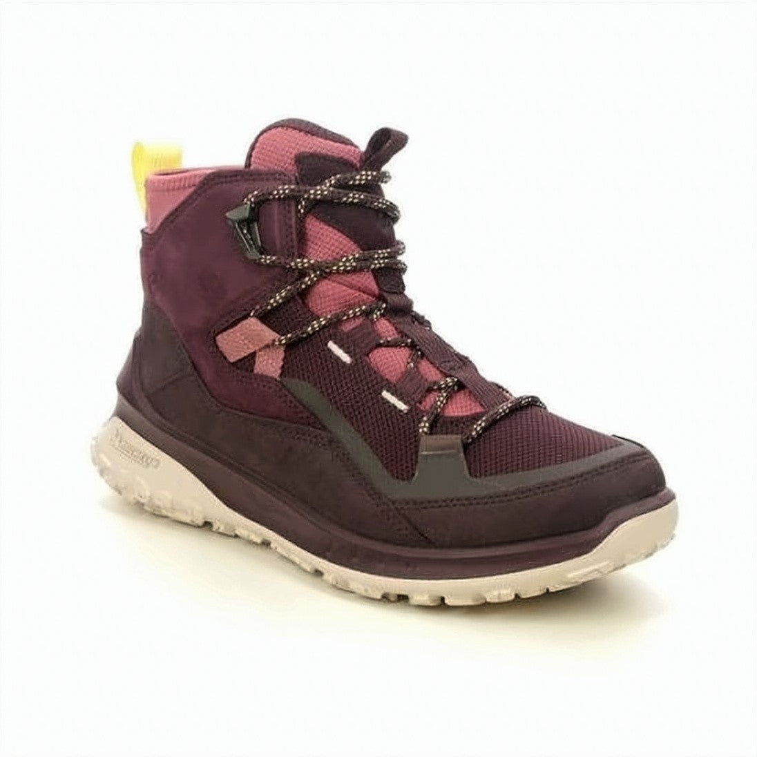 Ecco Waterproof High-Top Sneakers In Deep Burgundy