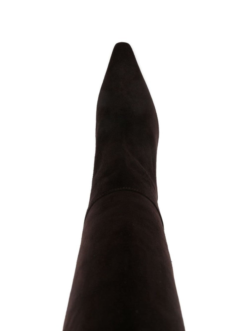 Roberto Festa Brown Suede Pointed Toe Knee Boots