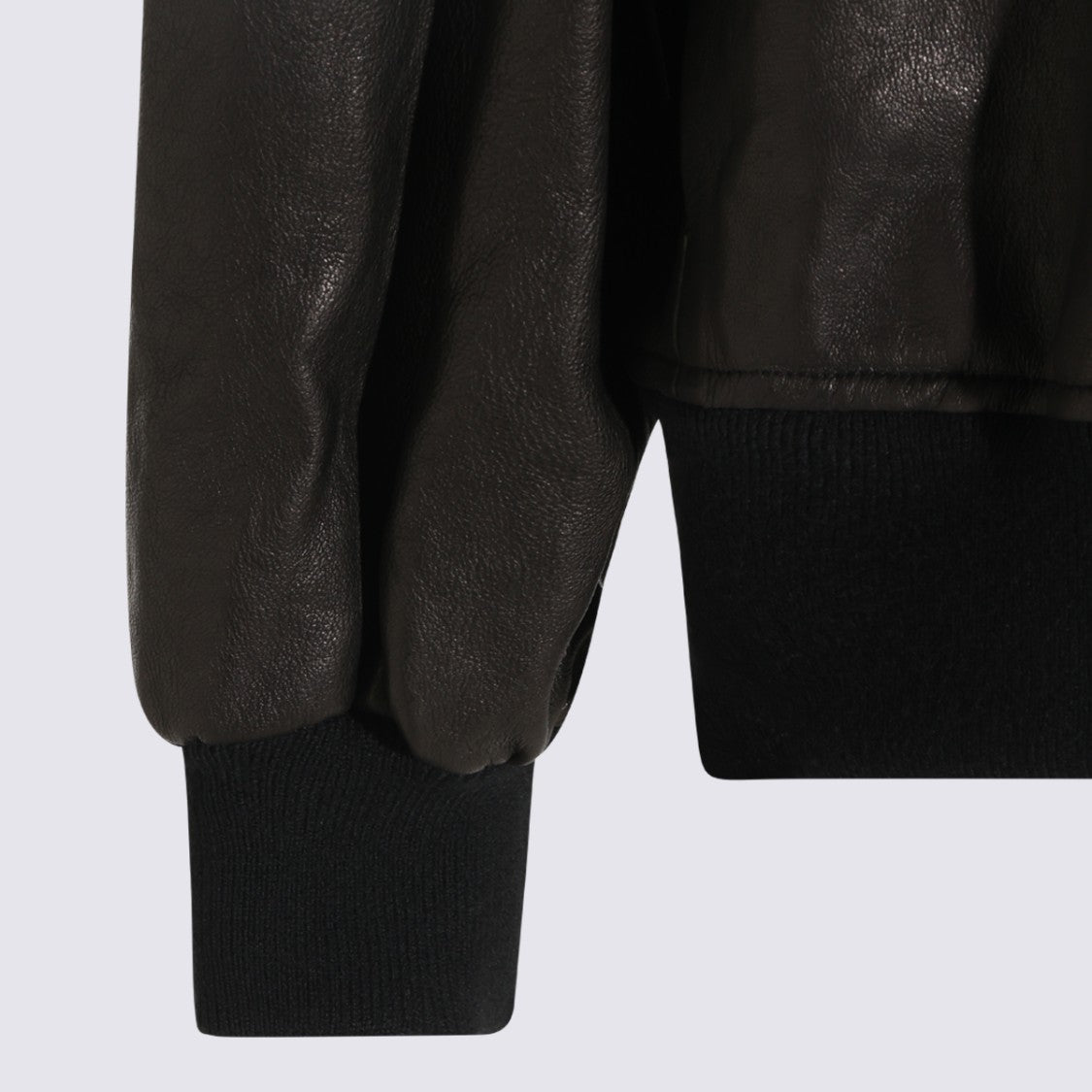 Khaite Smooth Leather Jacket With Pointed Collar