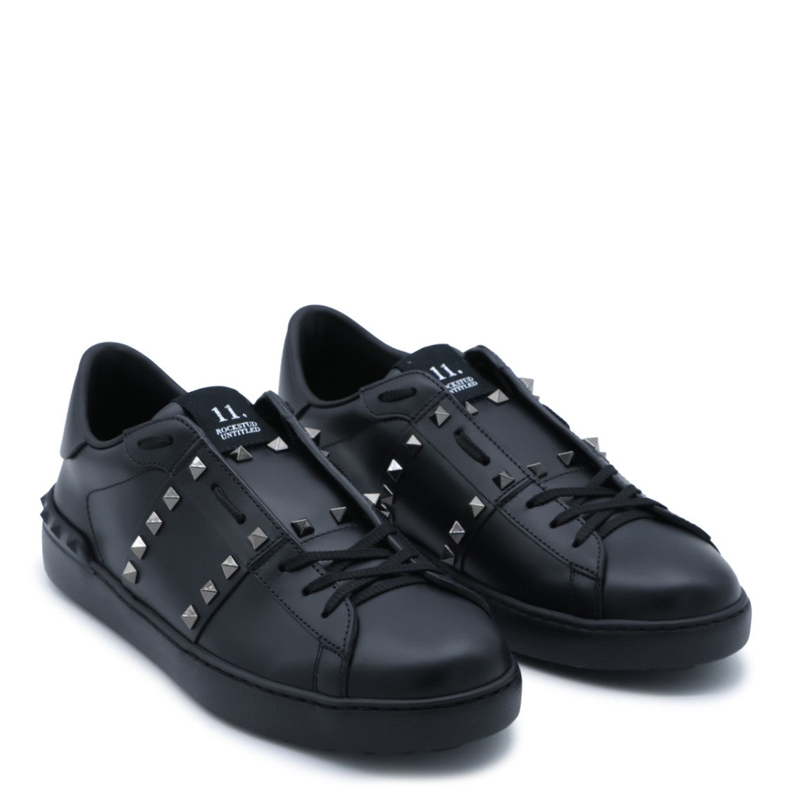 Valentino Garavani Pyramid Metal Studs Low Top Sneakers Leather - Black