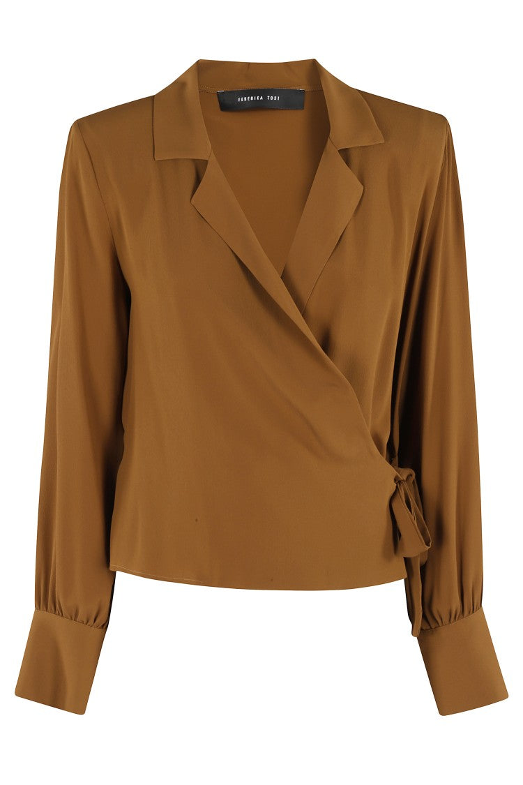 Federica Tosi Crossed Crepe De Chine Shirt