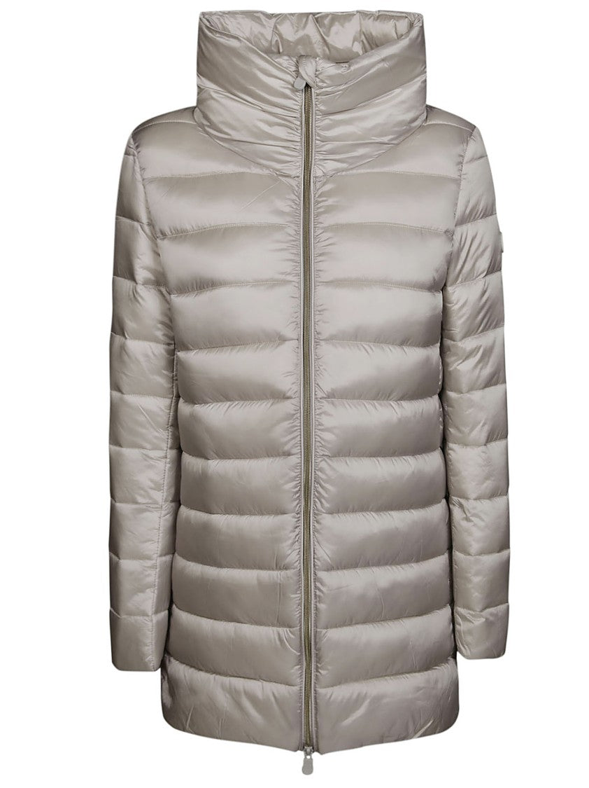 Save The Duck Padded High-Collar Jacket With Quilted Texture