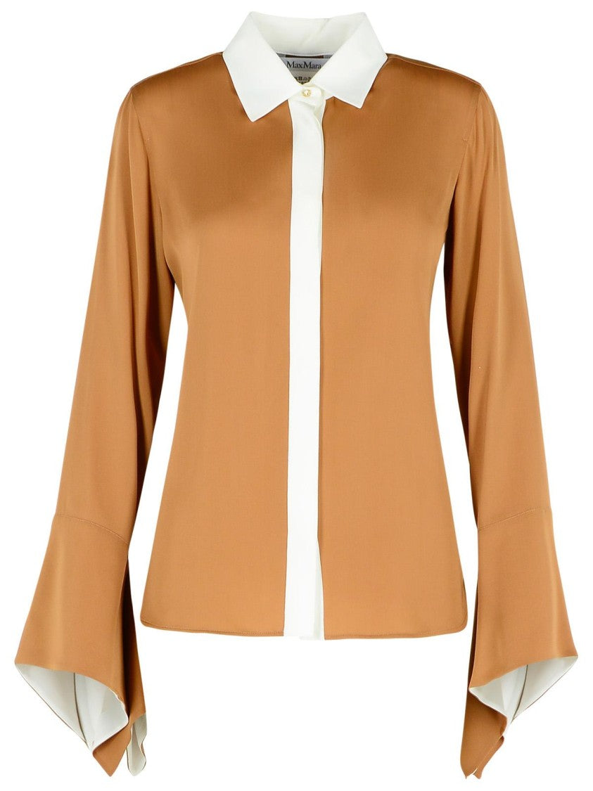 Max Mara 'Pio' Beige Silk Shirt