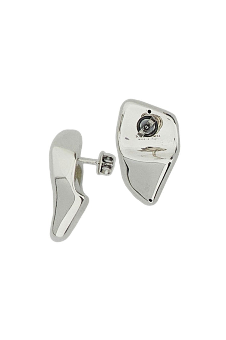 Bottega Veneta Silver Small Prisma Earrings