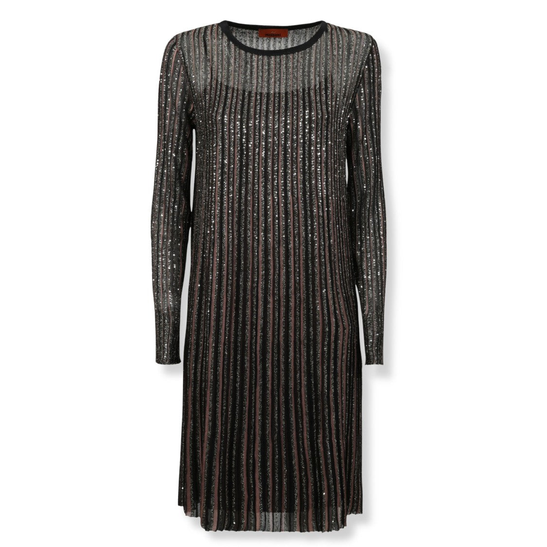 Missoni Textured Striped Knit Midi Dress With Lamé