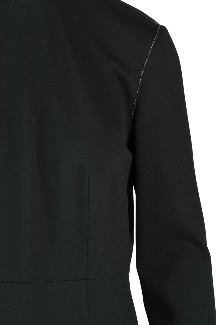 Fabiana Filippi Long Dress Zip Viscose Stretch - Black
