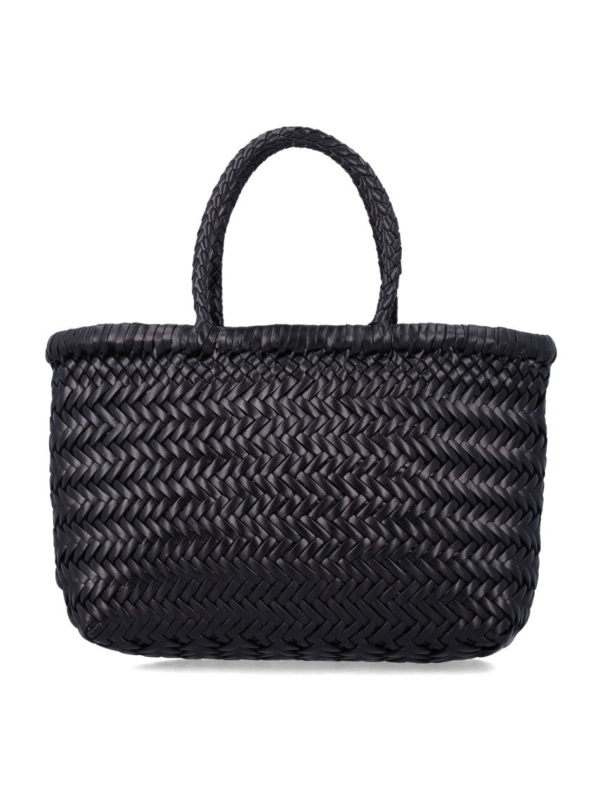 Dragon Diffusion Compact Black Herringbone Tote Bag By Dragon Diffusion