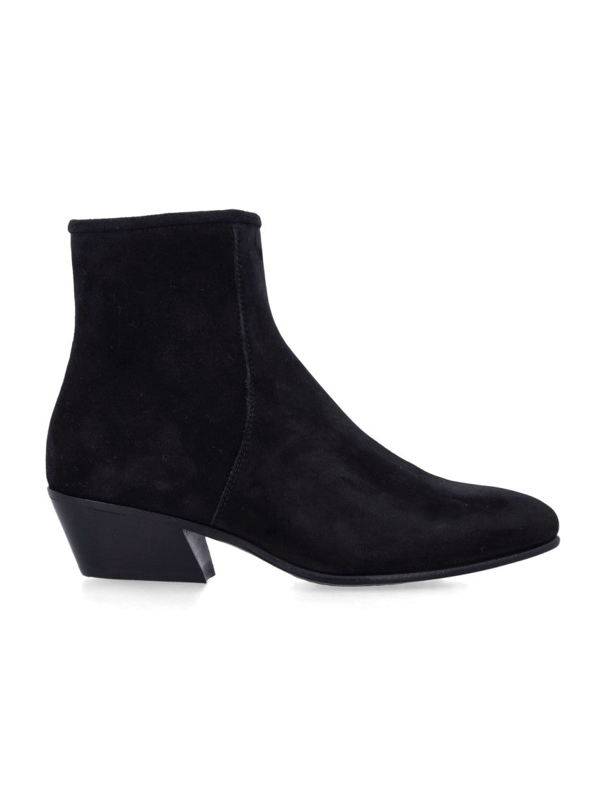Pedro Garcia Halana Pointed-Toe Block Heel Ankle Boots
