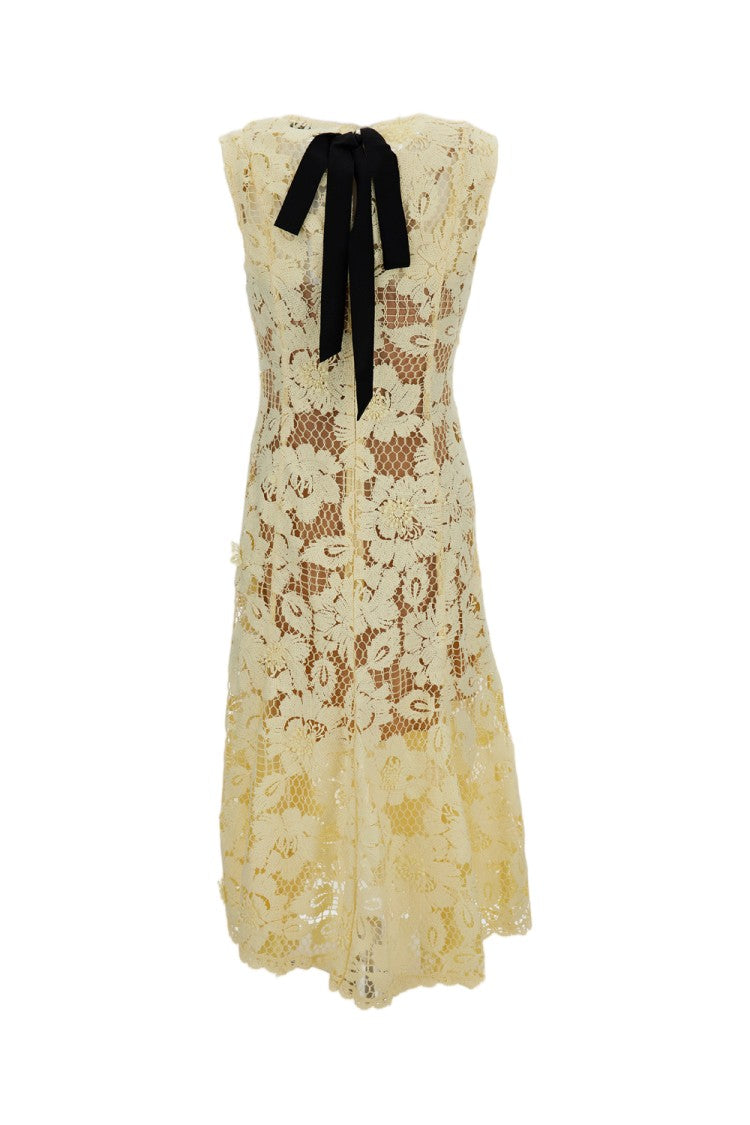 Self-Portrait Crochet Lace Midi Dress