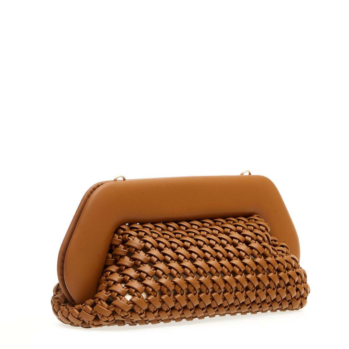 Themoirè Large Braided Leather Clutch