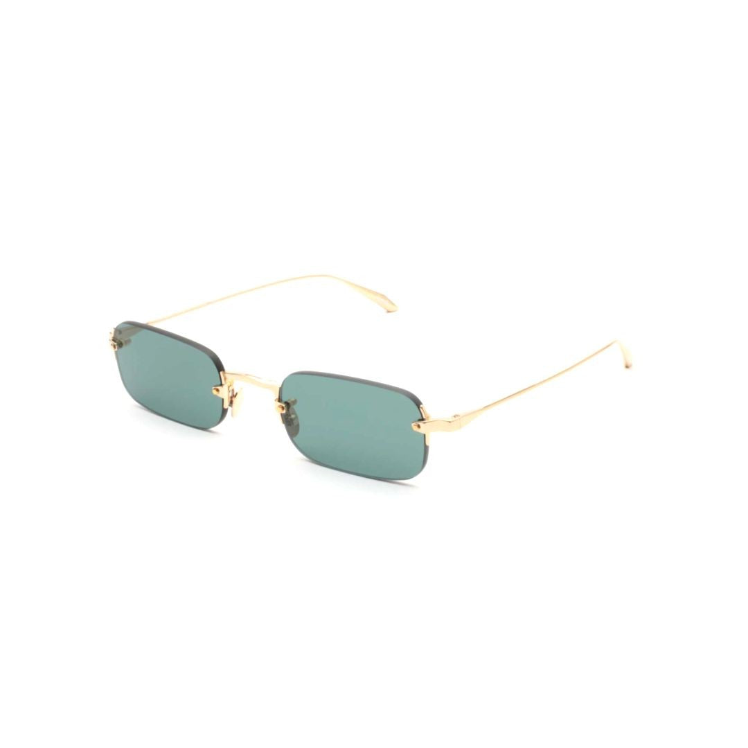 Gast Astro Rectangular Lens Sunglasses With Polished Gold Frame
