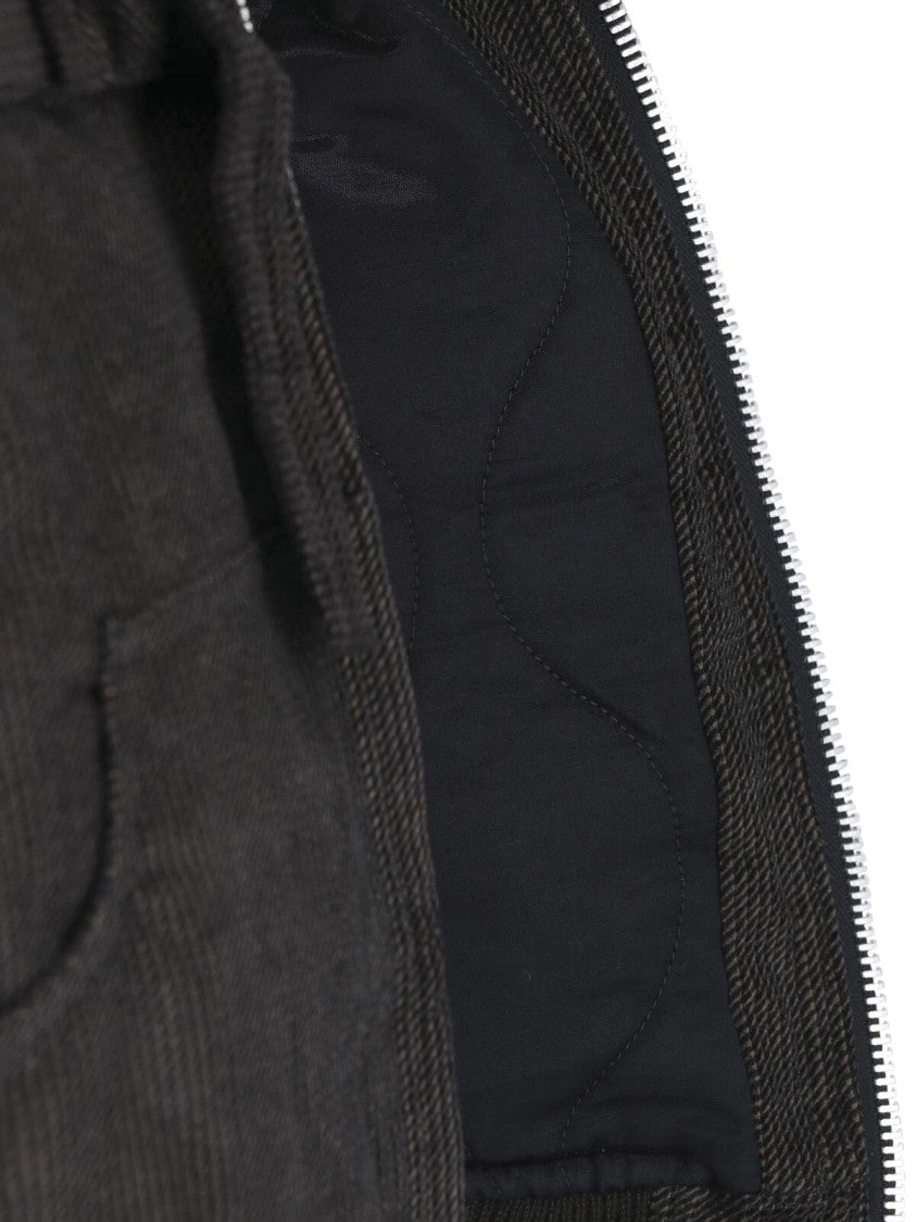 Our Legacy Black Cropped Textured Hooded Jacket