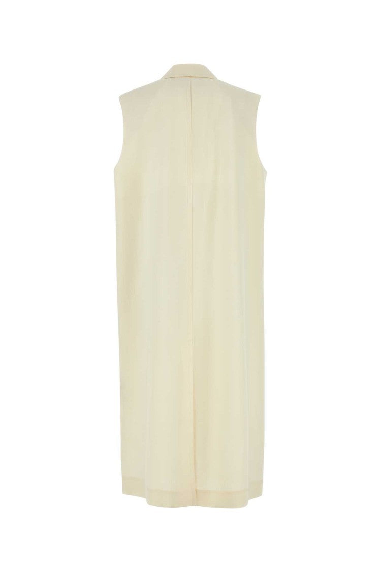 Jil Sander Ivory Viscose Blend Vest