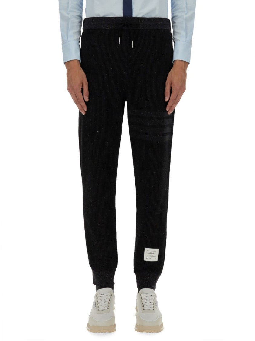Thom Browne Black Silk And Cotton Pants