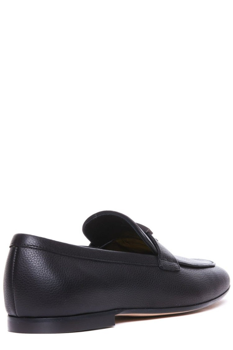Tod's Textured Calf Leather Loafer With Silhouette