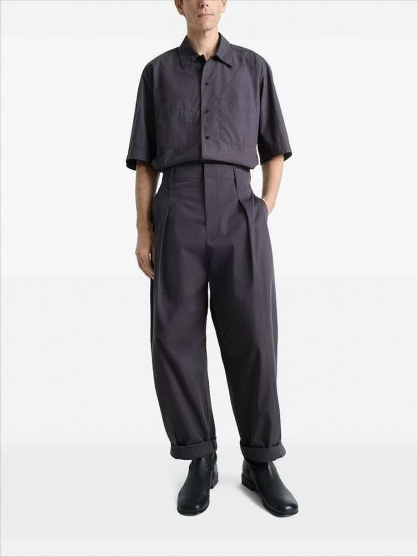Lemaire Boxy Blue Short-Sleeve Shirt